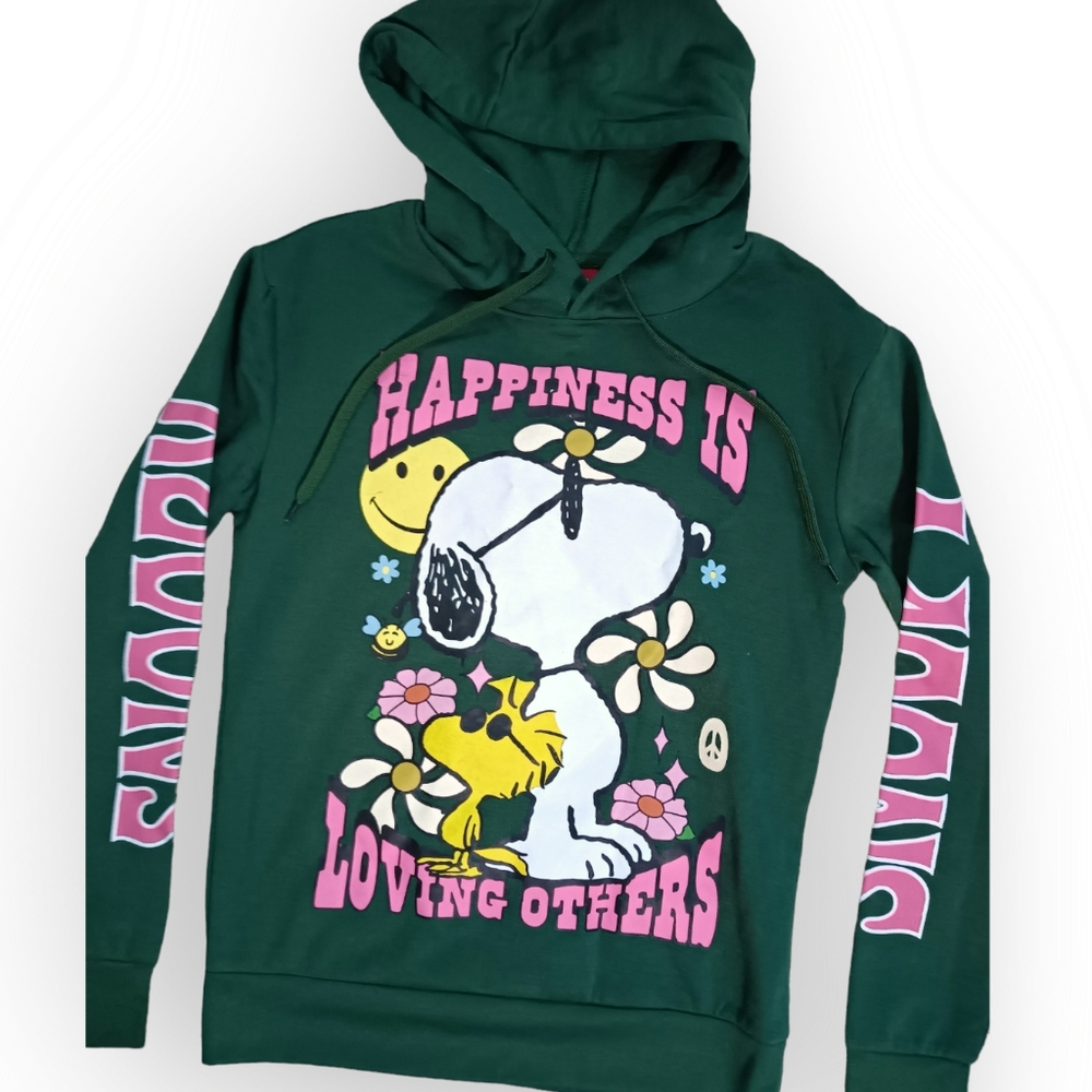 Peanuts Happiness is Loving others hoodie medium